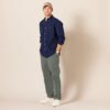 (32W/29L) Calças Chino Antirrugas Corte Clássico Amazon Essentials Verde Azeitona Escuro Homem