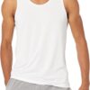 (L) Top Ginásio Amazon Essentials Função Stretch Leve Secagem Rápida Branco Homem