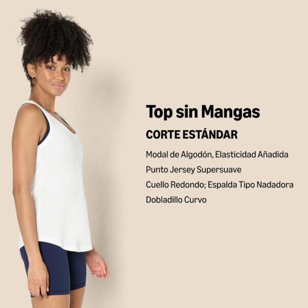 71JEAUMpZnL._AC_SL1500_ (M) Top Yoga Active Soft Cotton Amazon Essentials U-Aussado Racerback Relaxed Fit Branco