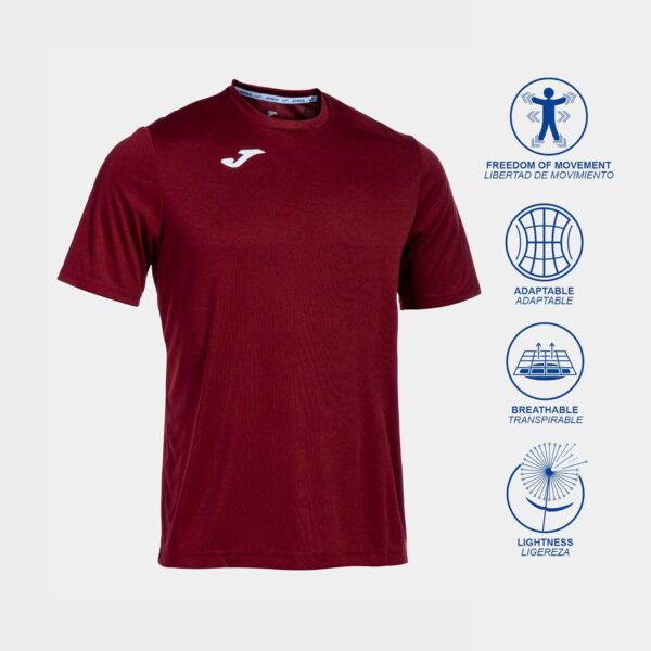 (M) T-Shirt Desportiva Joma Combi Burdeos