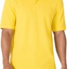 (L) T-Shirt polo algodão corte regular Amazon Essentials Amarelo