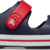(24/25) Sandálias Unissexo Crocs Crocband Cruiser Sanda T Azul Marinho Vermelho