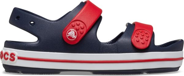 (24/25) Sandálias Unissexo Crocs Crocband Cruiser Sanda T Azul Marinho Vermelho