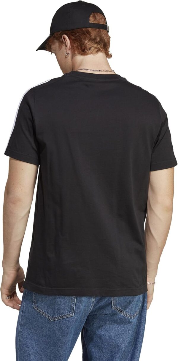 (S) T-Shirt adidas Essentials 3-Stripes Preto/Branco