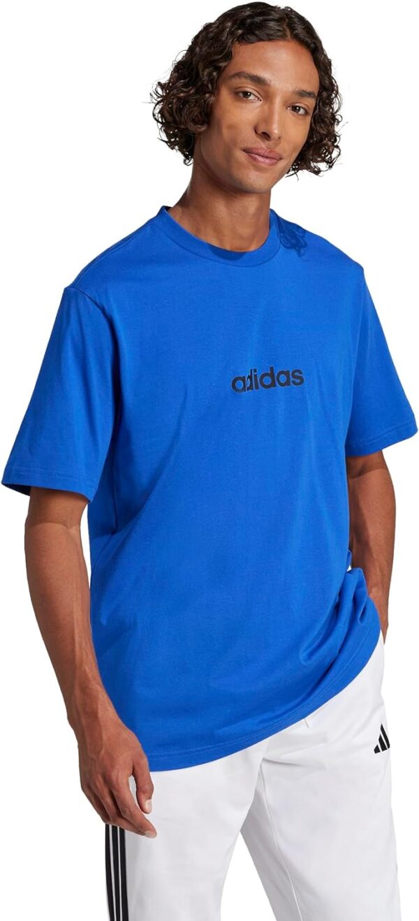 (S) T-Shirt adidas Essentials LINEAR Azul Royal/Preto