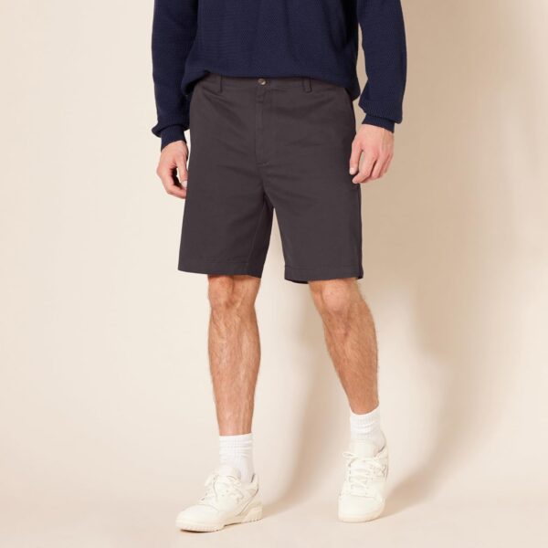 (34W) Calções Chino Corte Clássico Amazon Essentials 23 cm Cinzento Escuro Homem
