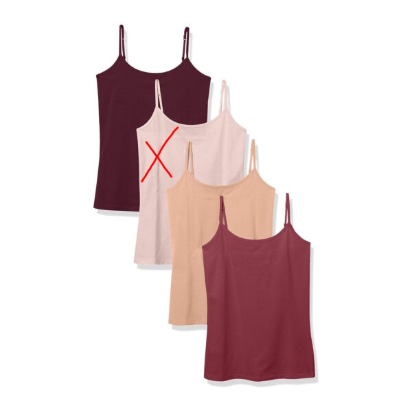 (L) Camisola Pack 3 Burgunder/Kamel/Malva Amazon Essentials