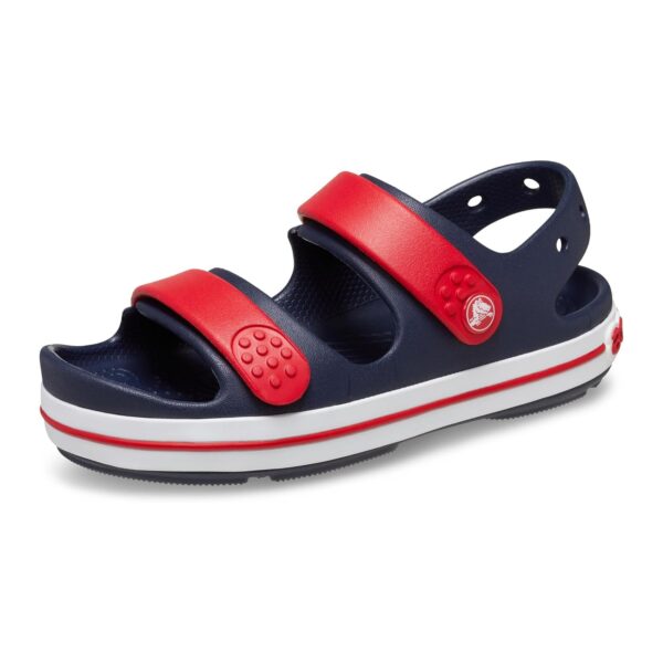 (24/25) Sandálias Unissexo Crocs Crocband Cruiser Sanda T Azul Marinho Vermelho