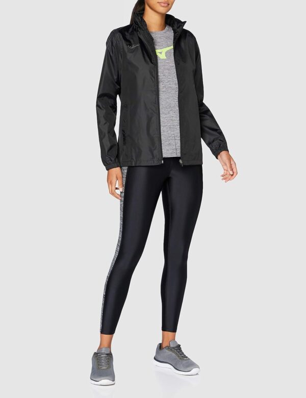 (S) Capa de Chuva Joma Galia Capuz Integrado Bolsos Laterais Preto