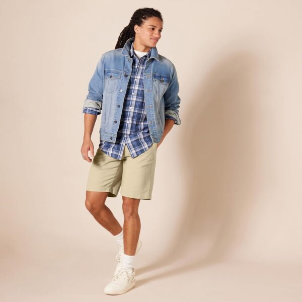 (38W) Calções Chino Corte Clássico Amazon Essentials 23 cm Taupe Escuro Homem