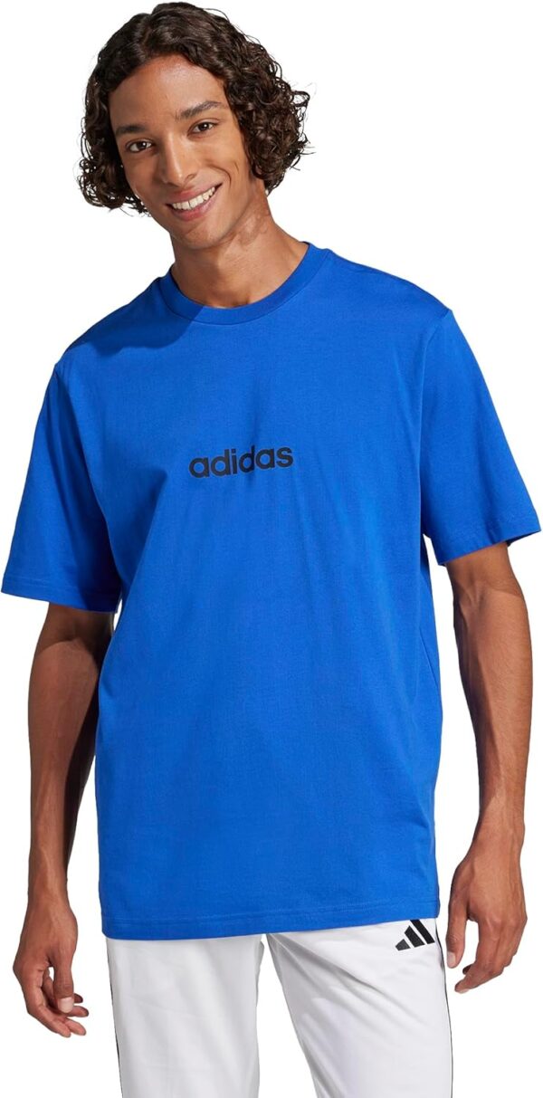 (S) T-Shirt adidas Essentials LINEAR Azul Royal/Preto