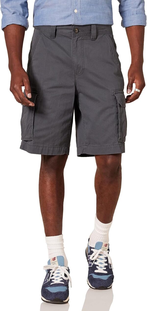 (34W) Calções Cargo Classic-Fit Amazon Essentials 25 cm Big & Tall Cinzento Escuro