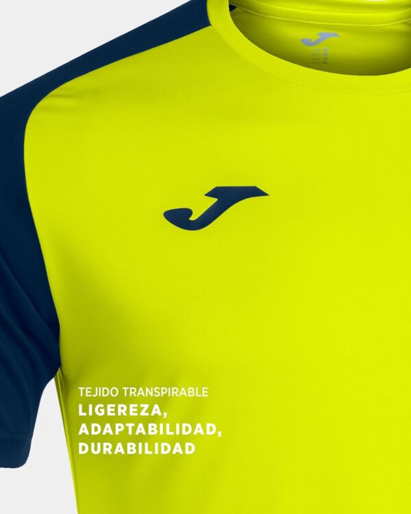 (M) T-Shirt Desporto Joma Academy Iv Amarelo Fluor/Marinho