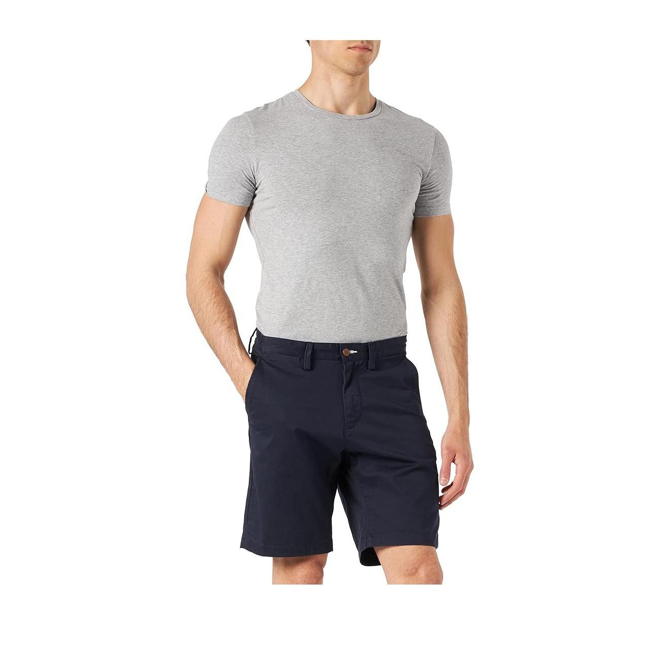 (W48) Calções GANT Hallden Twill Shorts Azul homem
