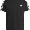 (S) T-Shirt adidas Essentials 3-Stripes Preto/Branco
