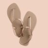 (37/38) Sandálias Havaianas Flash Urban Tiras Metálicas Cruzadas Mulher Rose Gold