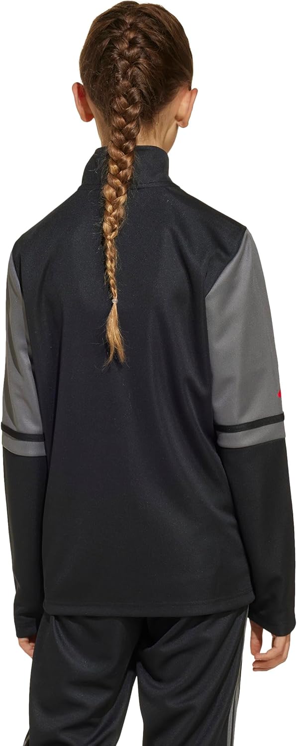 (11-12 Anos) Casaco de Treino adidas SQUADRA25 Preto/Cinzento/Coral Unissexo