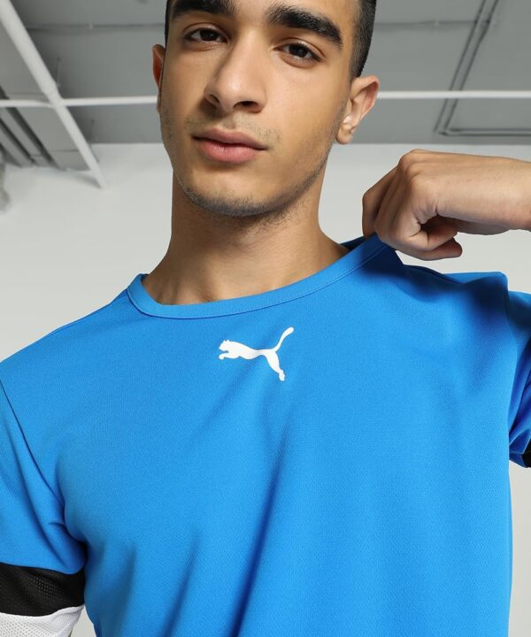 (S) Camisola Desportiva PUMA Teamrise Azul Elétrico Preto e Branco