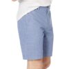 (42W) Calções Chino Geométrico Azul Corte Clássico Amazon Essentials 23 cm