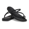 (34/35) Sandalias Crocs Miami Toe Loop Mulher Preto