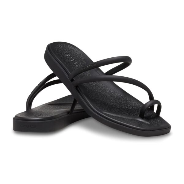 (34/35) Sandalias Crocs Miami Toe Loop Mulher Preto