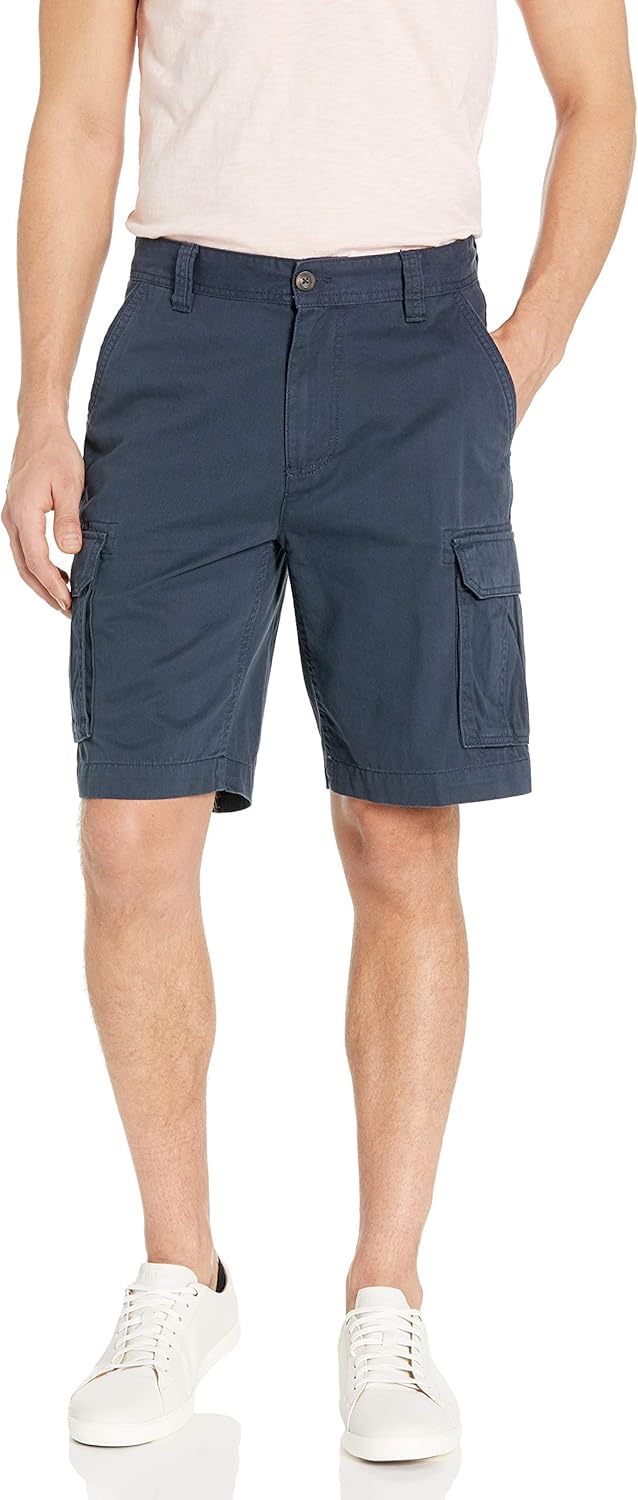 (42W) Calções Cargo Classic-Fit Dunkelblau Amazon Essentials 25 cm