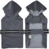 Capa de chuva para Cães (4XL) LeerKing Impermeável Forro Suave Cinzento