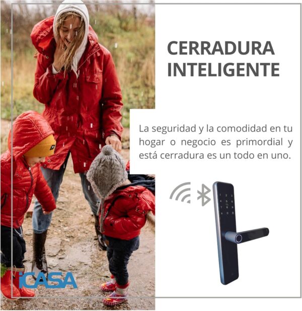 Fechadura Inteligente Wi-Fi 5 Modos Abertura ICASA HC-E010