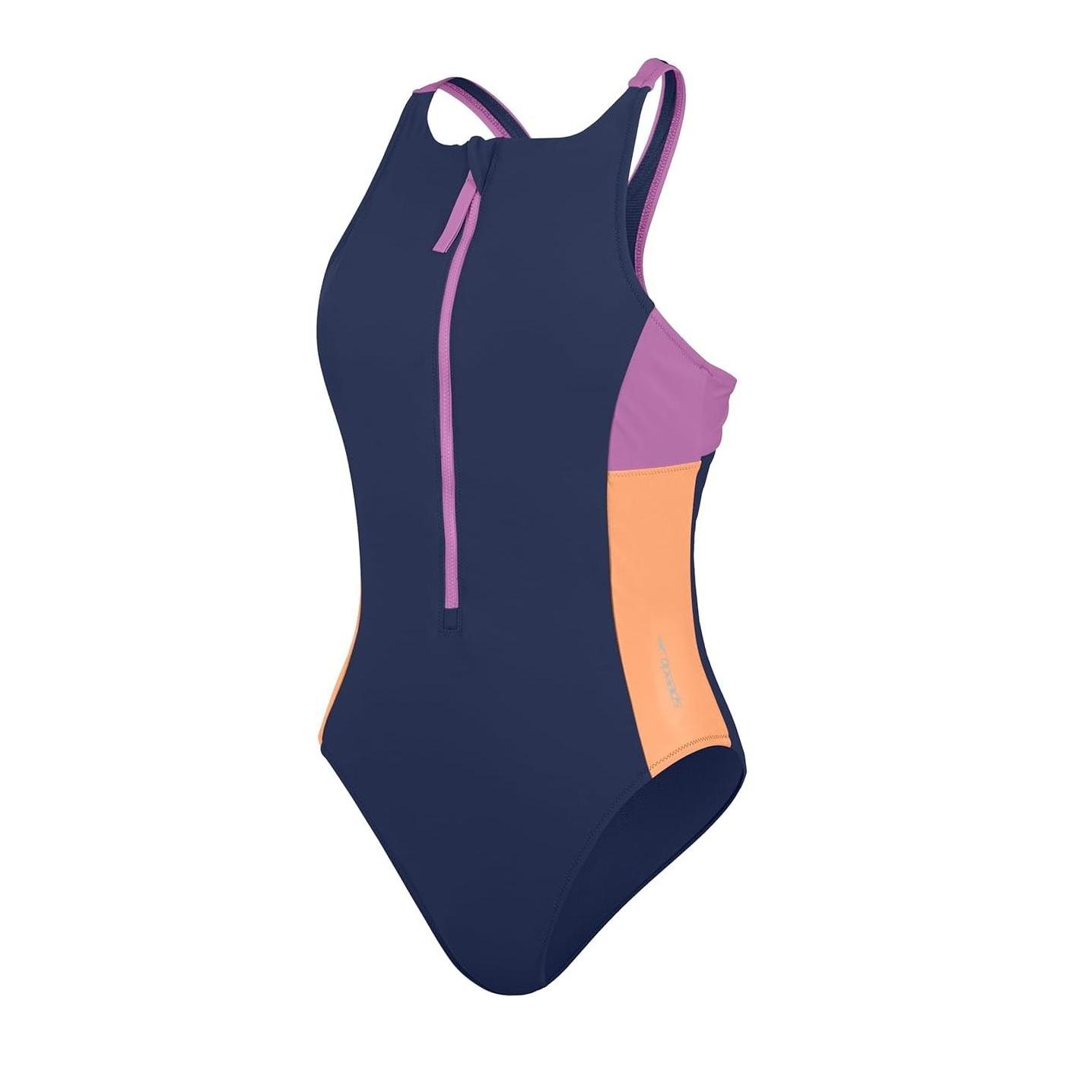 (L) Fato de Banho Speedo Zip Colourblock com Fecho