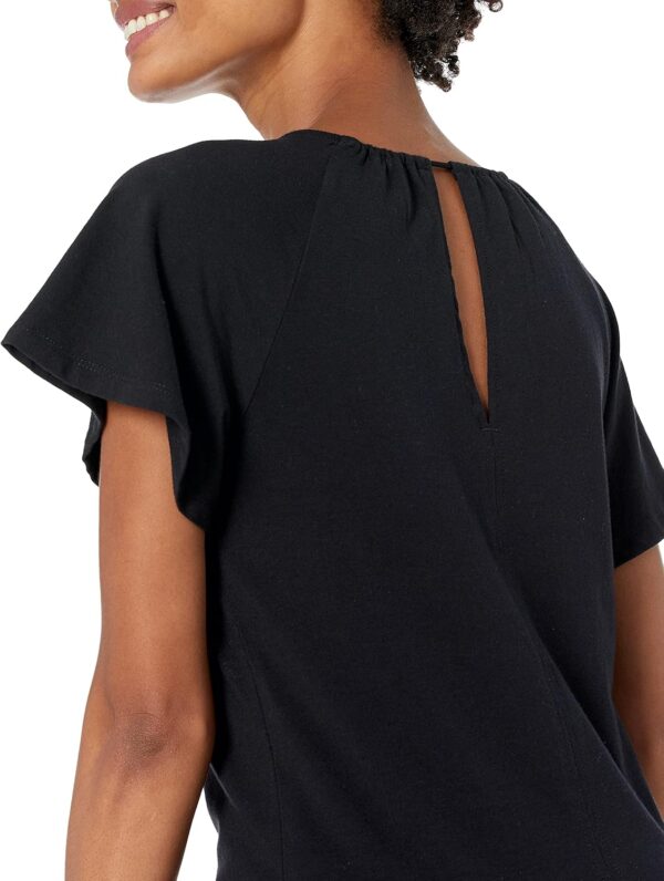 (XXL) T-Shirt Gola Redonda Aberta Amazon Essentials Regular-Fit Preto Kapärmel