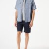 (W48) Calções GANT Hallden Twill Shorts Azul homem