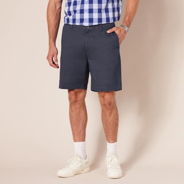 (33W) Calções Chino Corte Slim Amazon Essentials 23 cm Azul Marinho Escuro