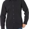 (XXL) Camisa Informal Manga Comprida e Corte Reto Amazon Essentials para Homem - Preto