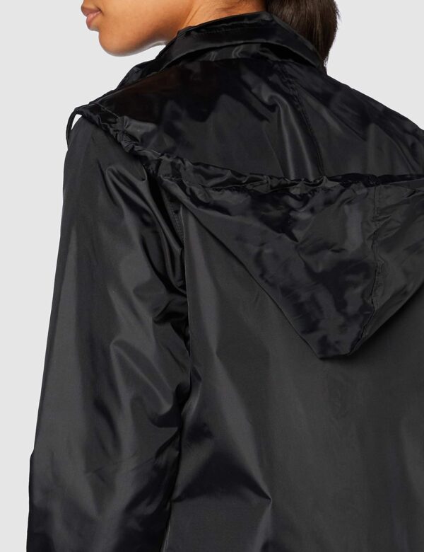 (S) Capa de Chuva Joma Galia Capuz Integrado Bolsos Laterais Preto