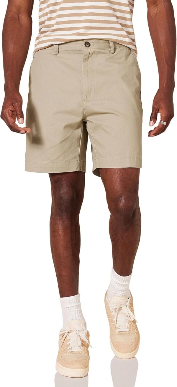 (38W) Calções Chino Amazon Essentials Clássicos Kaki