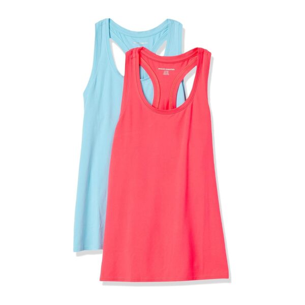 (XXL) Top de Alças Active Quick Dry Neonrosa/Azul 2 Unidades Amazon Essentials