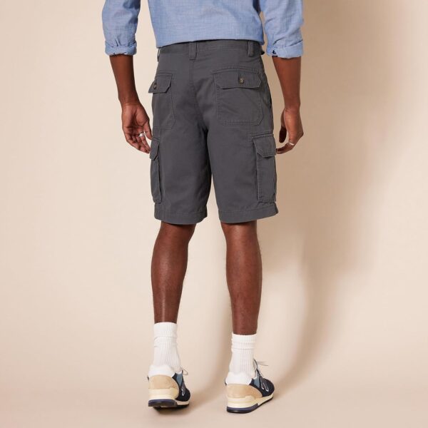 (34W) Calções Cargo Amazon Essentials Classic-Fit Cinzento Escuro