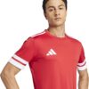 (L) T-shirt Manga Curta adidas Squadra25 Vermelho/Branco para Homem