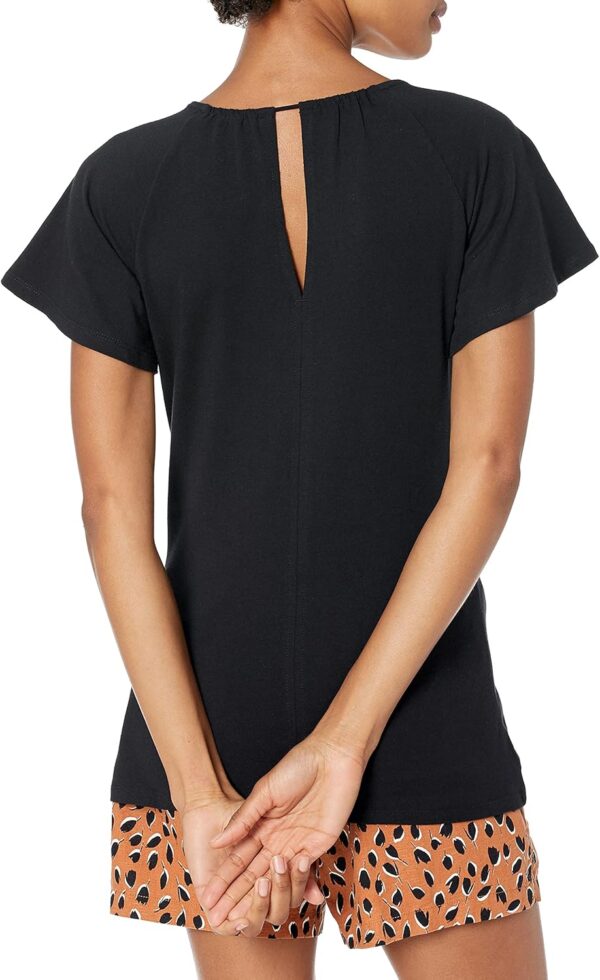 (XXL) T-Shirt Gola Redonda Aberta Amazon Essentials Regular-Fit Preto Kapärmel