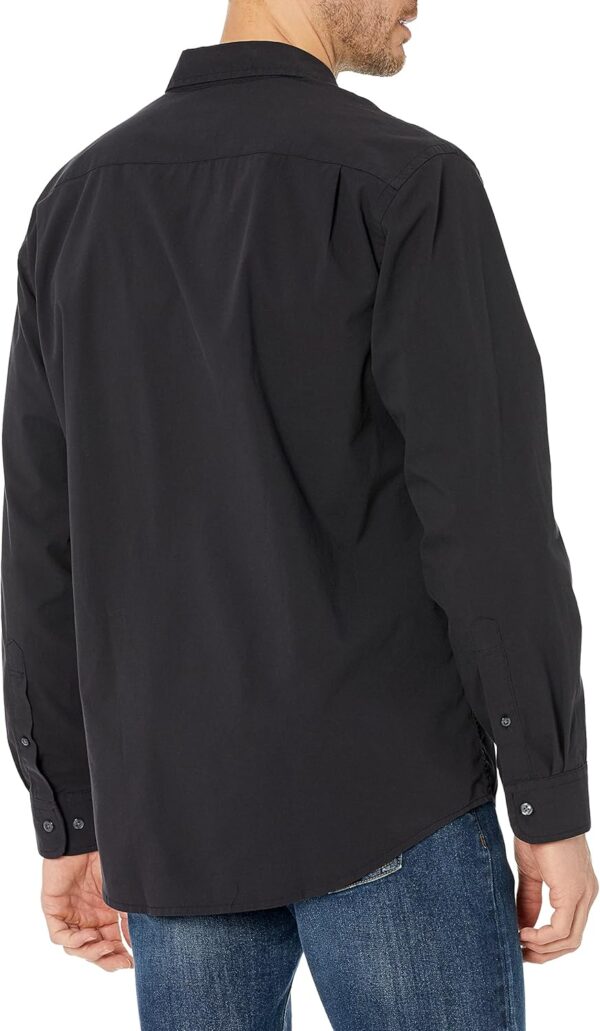 (XXL) Camisa Informal Manga Comprida e Corte Reto Amazon Essentials para Homem - Preto