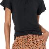 (XXL) T-Shirt Gola Redonda Aberta Amazon Essentials Regular-Fit Preto Kapärmel