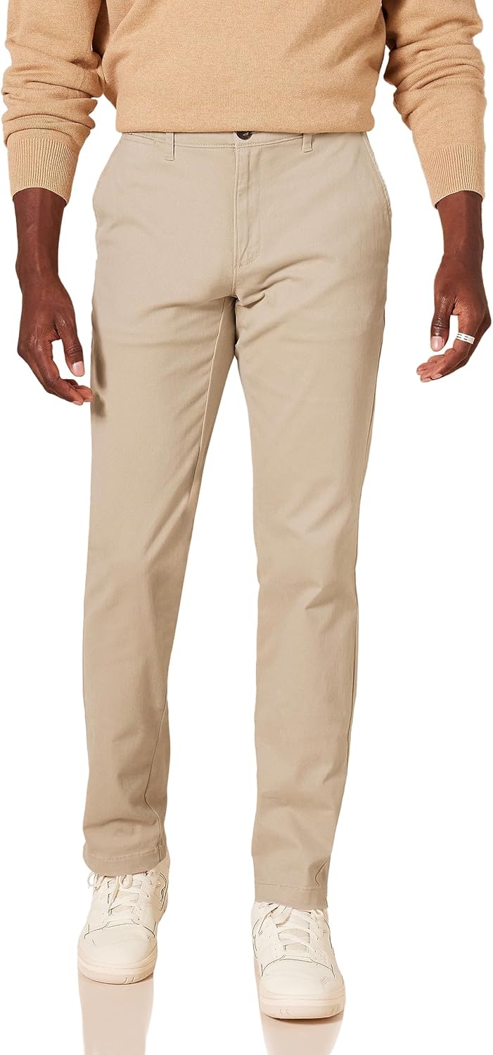 (42W/34L) Calças Chino Clássicas Amazon Essentials Homem Bronzeado