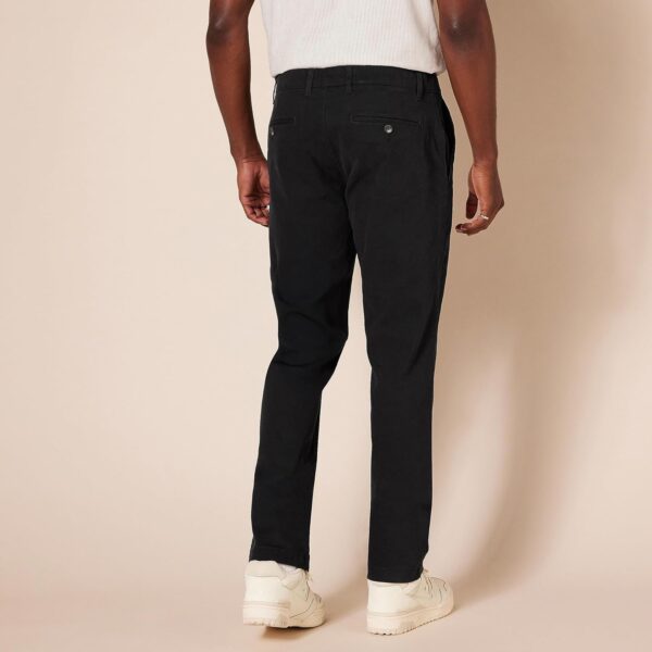(42W/30L) Calças Chino Elásticas Informais para Homem Amazon Essentials Preto