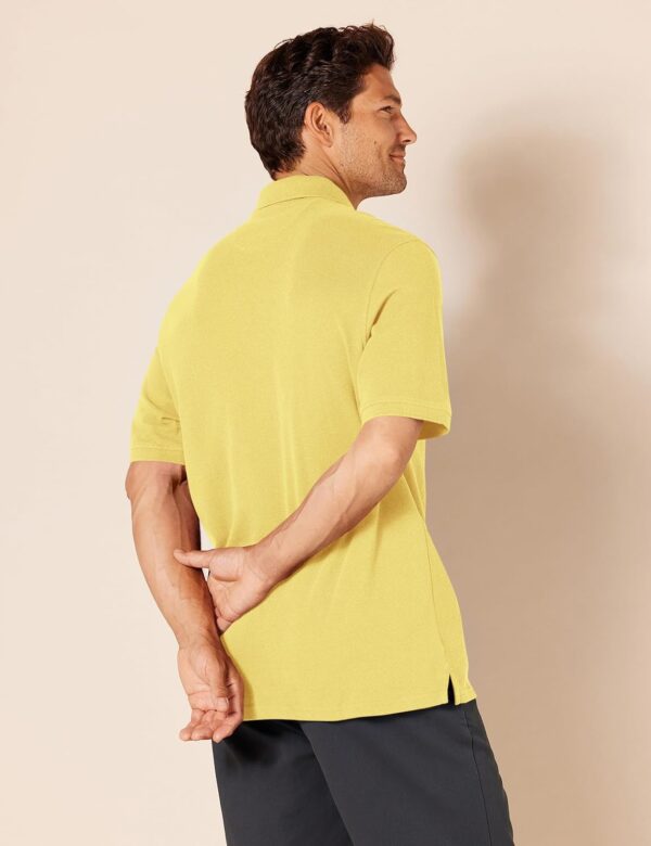 (L) T-Shirt polo algodão corte regular Amazon Essentials Amarelo