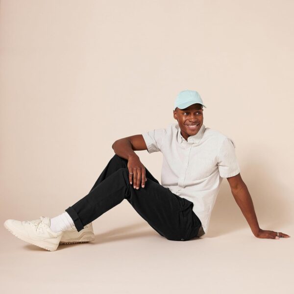 (42W/30L) Calças Chino Elásticas Informais para Homem Amazon Essentials Preto