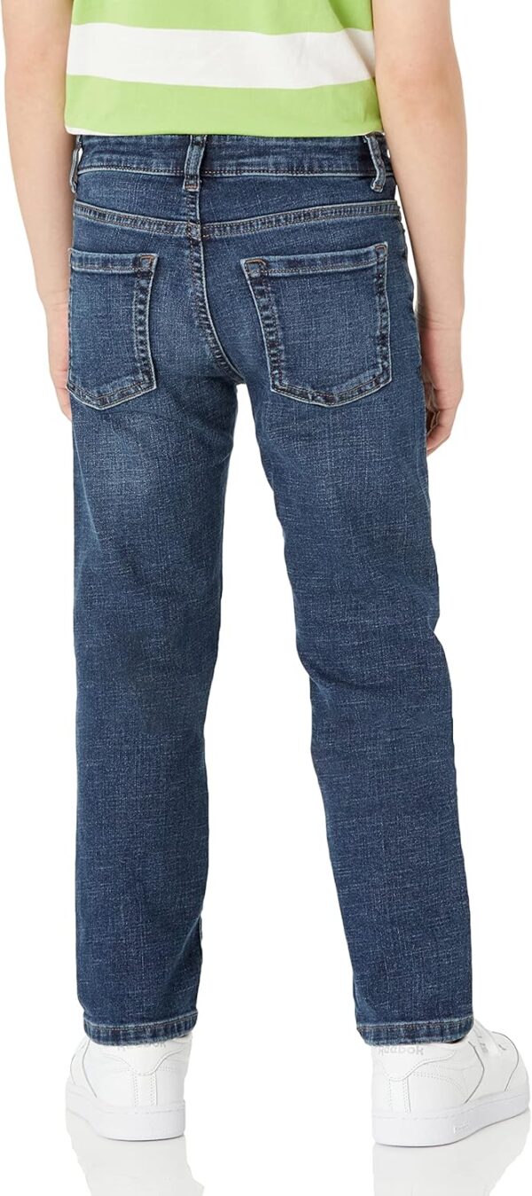 (9 Anos 137-145 cm) Calças de Ganga Corte Reto Regular Lavagem Escura Amazon Essentials