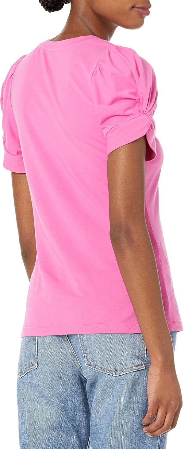 (XL) T-shirt de gola redonda e mangas dobráveis de corte padrão Amazon Essentials