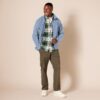 (L) Casaco Felpa Fecho Amazon Essentials Azul Mesclado Homem