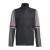 (11-12 Anos) Casaco de Treino adidas SQUADRA25 Preto/Cinzento/Coral Unissexo