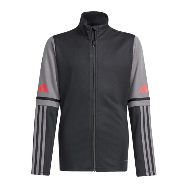 (11-12 Anos) Casaco de Treino adidas SQUADRA25 Preto/Cinzento/Coral Unissexo